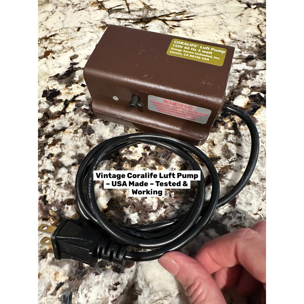 !! SOLD !! Coralife Metal Luft Pump Vintage USA Made High Pressure Air Pump